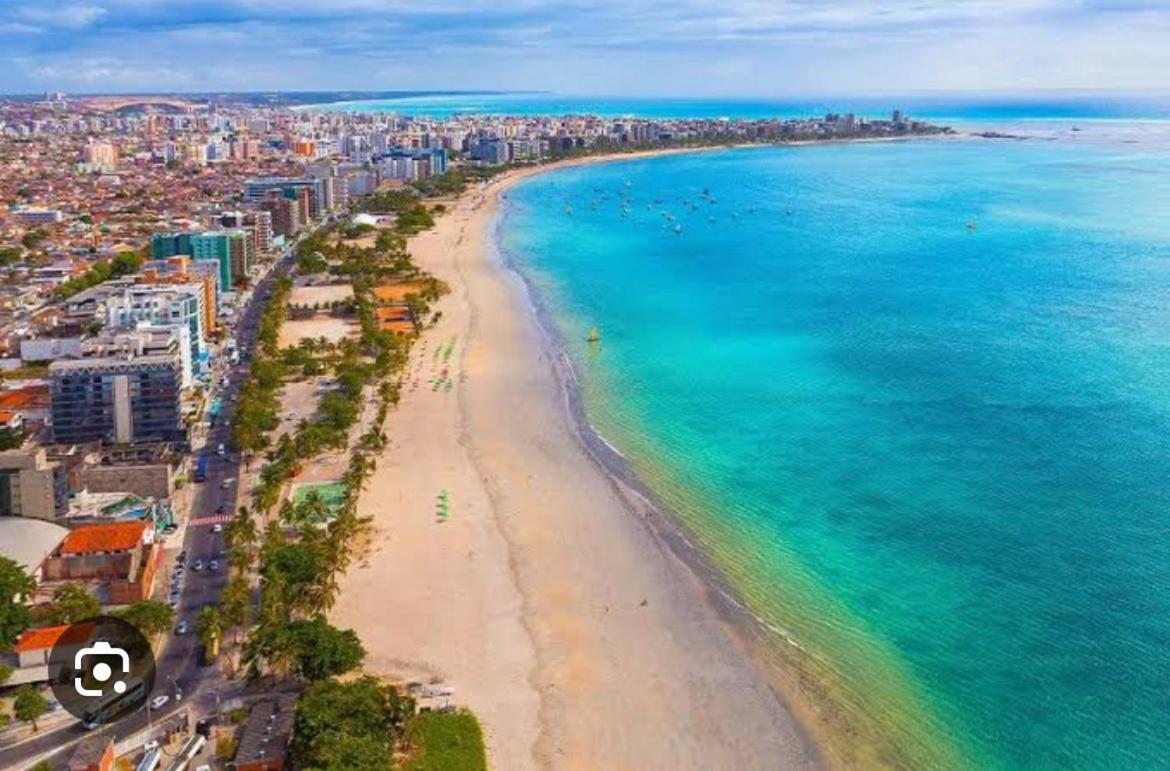 lindo apartamento de frente para o mar Maceio  Bagian luar foto