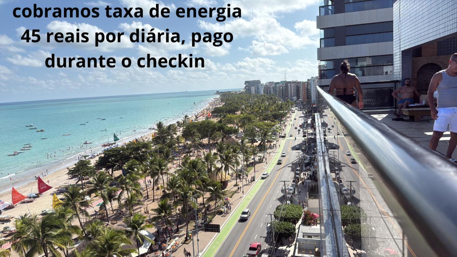 lindo apartamento de frente para o mar Maceio  Bagian luar foto
